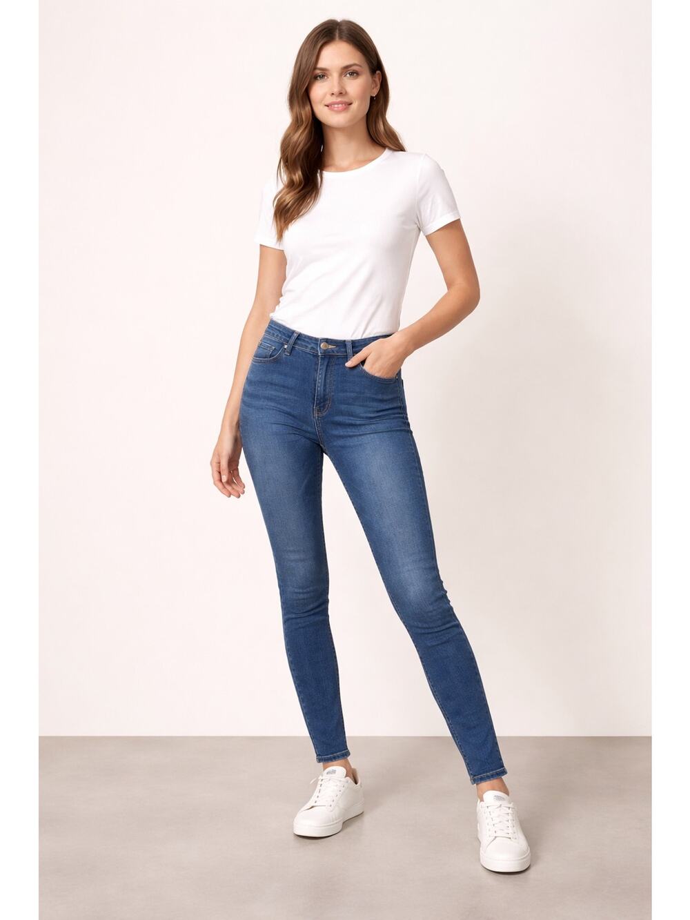 Everlane Womens Skinny Jeans Size 26 Blue Mid Rise Stretch Denim